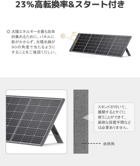 AFERIY AF-S200 ソーラーパネル 200W | 高変換効率 | 折りたたみ式で取り付け簡単 | 高互換性 | 高い安全性 - TRISIA