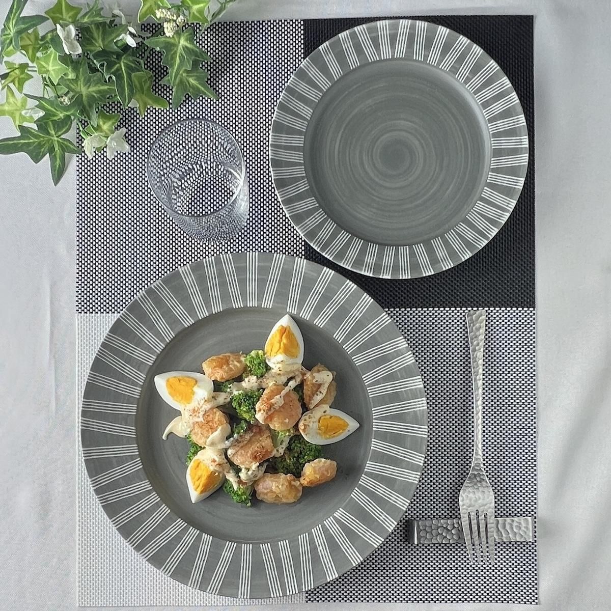 グレー十草 ボウル中 - 陶舗サノヤ妙法寺店