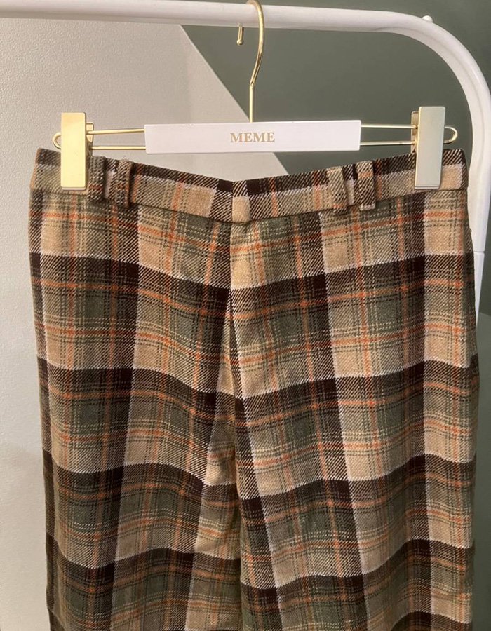 Retro plaid clearance pants