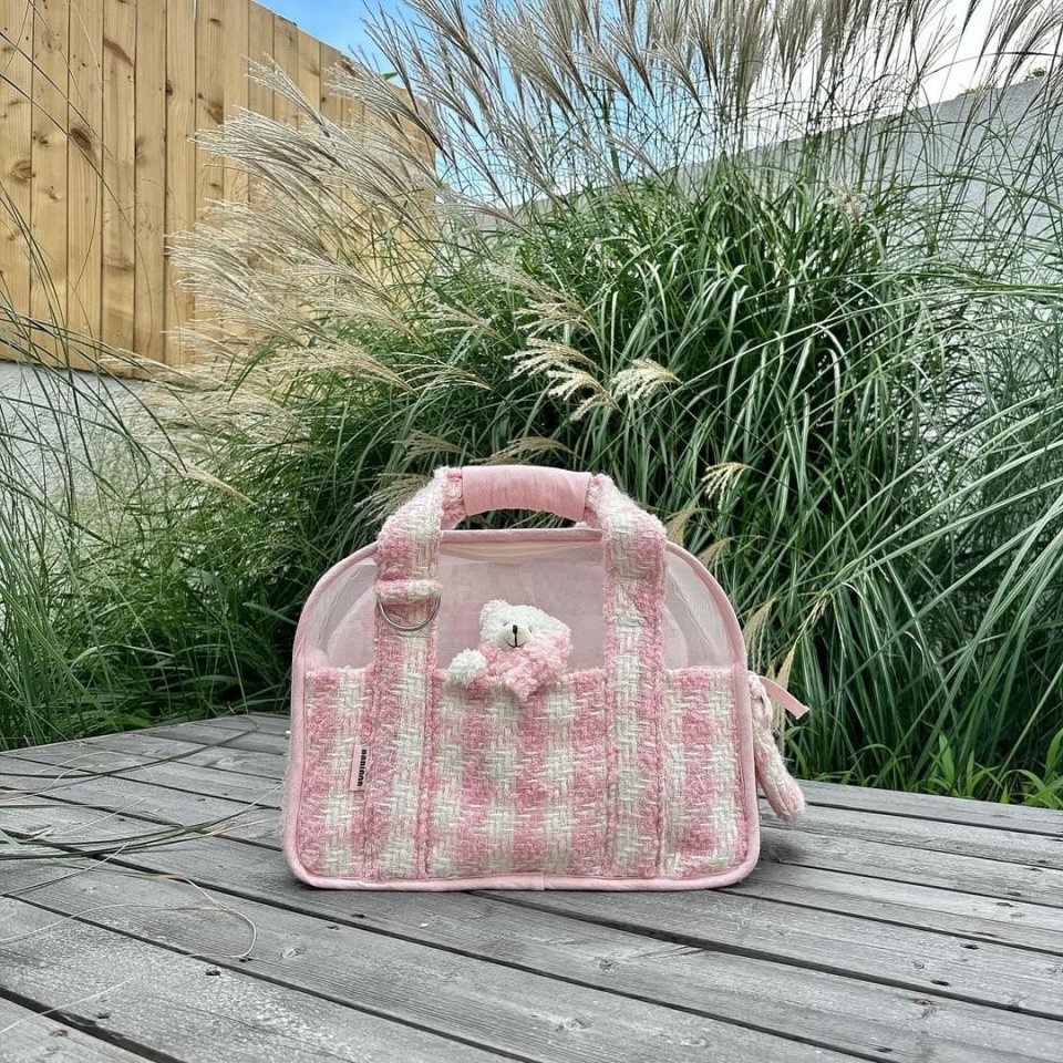 AJIBAG CUBESEETHROUGH TWEED PINKŸ