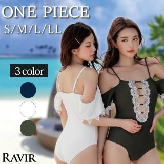 クラシカルレースのオフショルダーワンピース