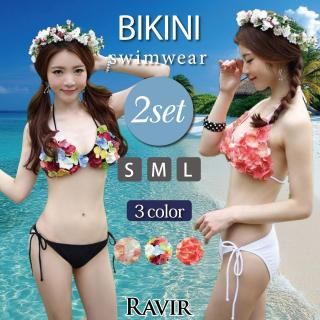 フラワーガーデン三角ビキニ2点セット