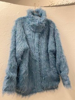 NOUNLESS  Big Collar Knit Fur Jacket ξʲ