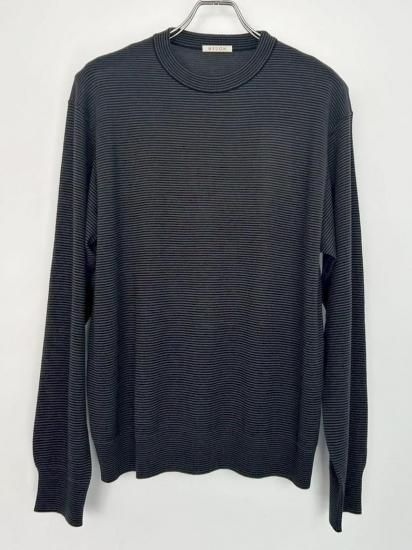 トップス HEUGN Roger Boader Wool T HEUGN ユーゲン】 ROGER BOADER WOOL T / SAX GRAY - AVELIA