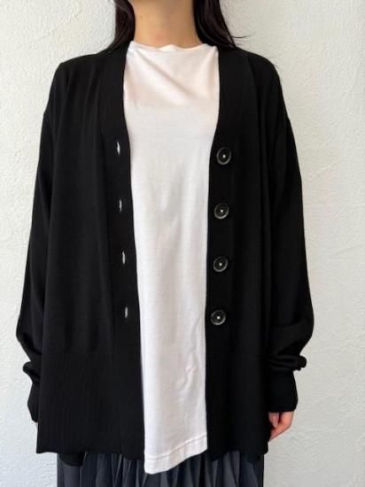 ENFOLD シャツカーディガン ENFOLD WAVE DRAPE CARDIGAN ¥31,900 col.gray/navy size.38 t