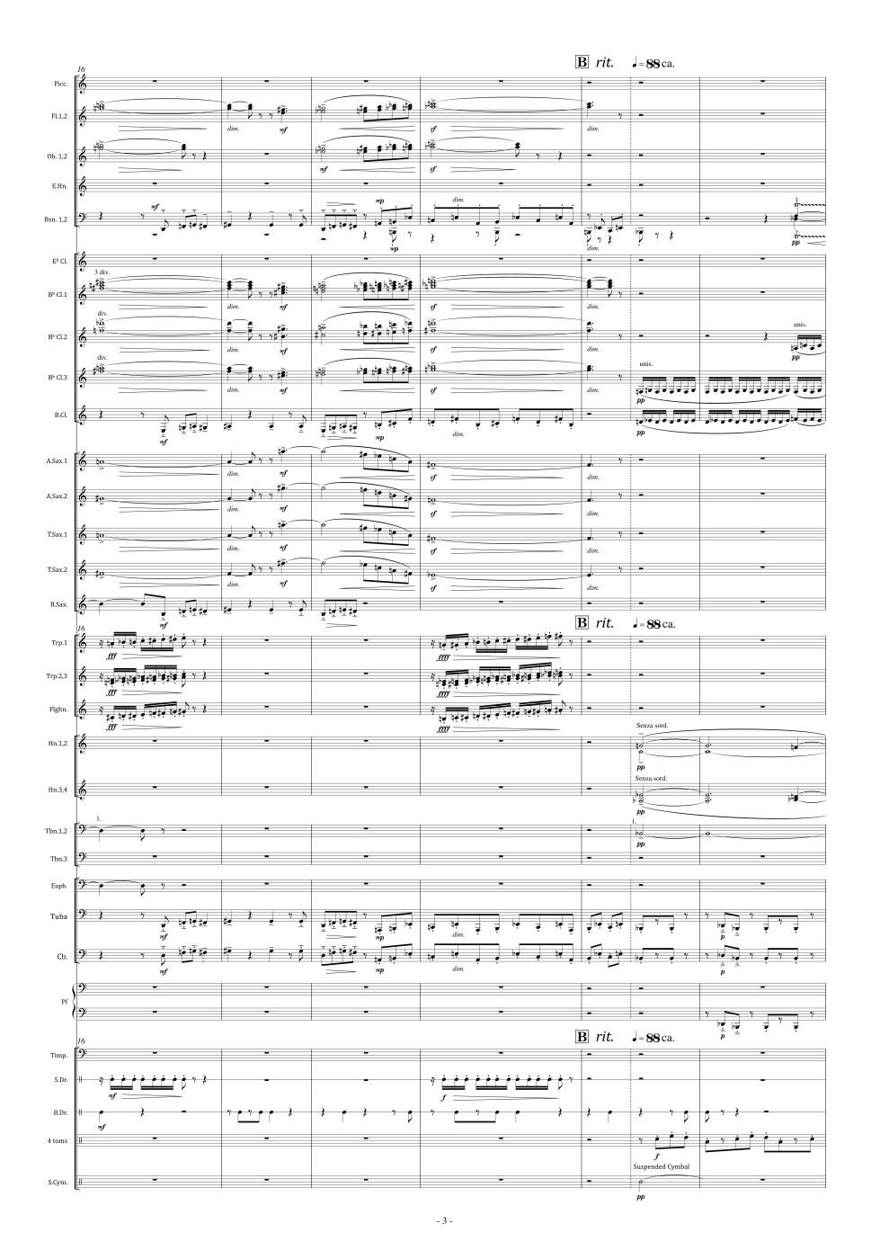 4Elements”～四大元素～吹奏楽のための4つの断章（2020）／ 山口哲人