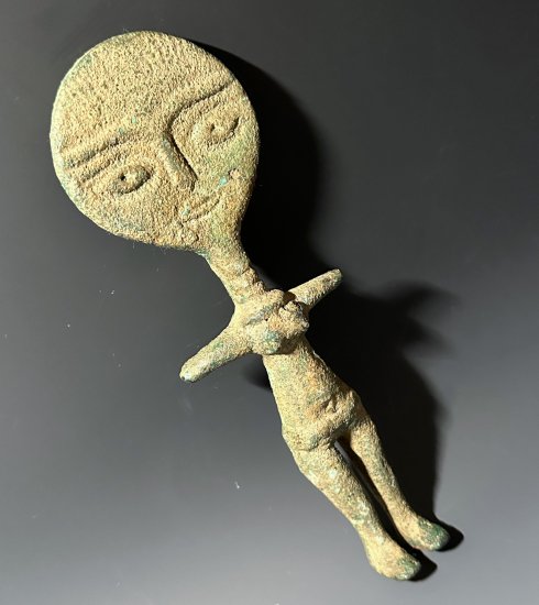 古代インダス文明 地母神 ブロンズ】青銅 完形品/女神 神話/考古学 発掘品 出土品/メソポタミア ガンダーラ好きの方にも 700