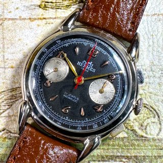 ڥ᥹ Υա HERMES Chronograph Wristwatch 1940ǯ ƥ ӥơ ӻ antique watch 817