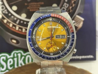 SEIKO【セイコー 5スポーツ スピードタイマー】 6139-6002 ペプシ ポーグ クロノグラフ ビンテージ時計 アンティーク時計 Vintage