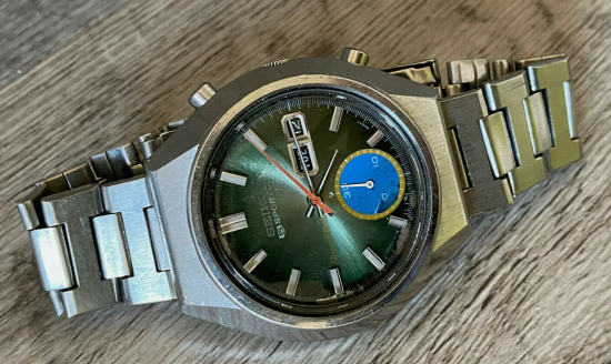 セイコー 5スポーツ スピードタイマー 6139-8040】クロノグラフ 自動巻き ビンテージ時計 Vintage Seiko 5 Sports  SpeedTimer 6139 8040 Chronograph St Steel Rare Mens Watch アンティーク時計 ヴィンテージ時計  ビンテージ時計 Vintage Antique Watch Weekdater ...