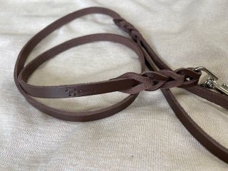 Canis leather Lead (T.moro/Silver