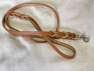 Canis leather Lead (Cognac/Silver