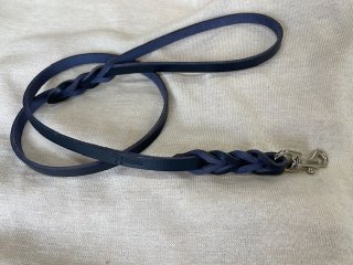 Canis leather Lead (Navy/Silver