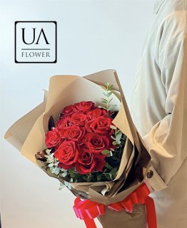 プロポーズ・記念日に！赤バラ12本花束