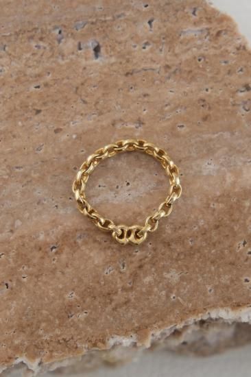 total lunar  chin ring / gold