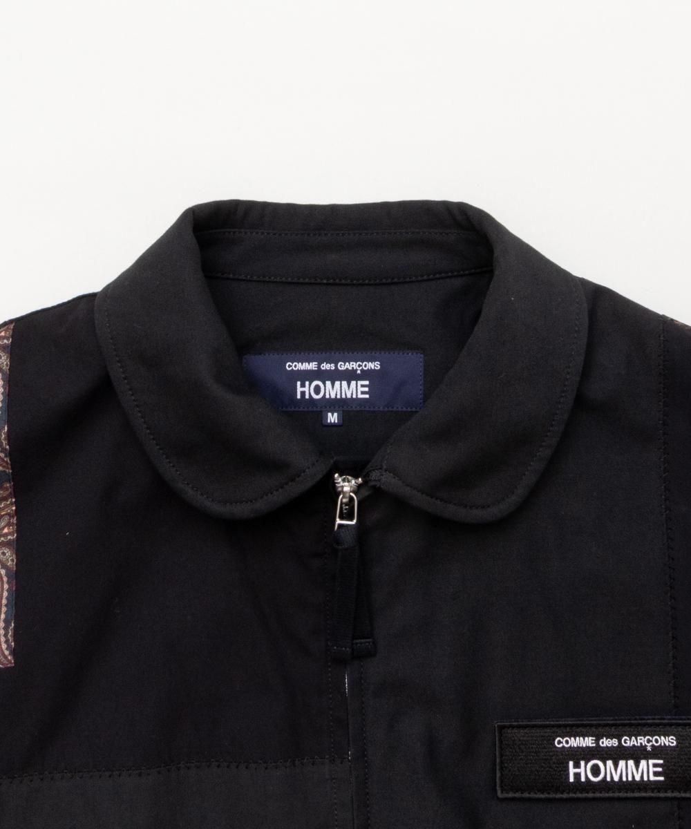 COMMEdesGARCONS HOMME綿ナイロンバックサテン×多素材MIX 綿ナイロンバックサテン多素材MIXジャケット | mark