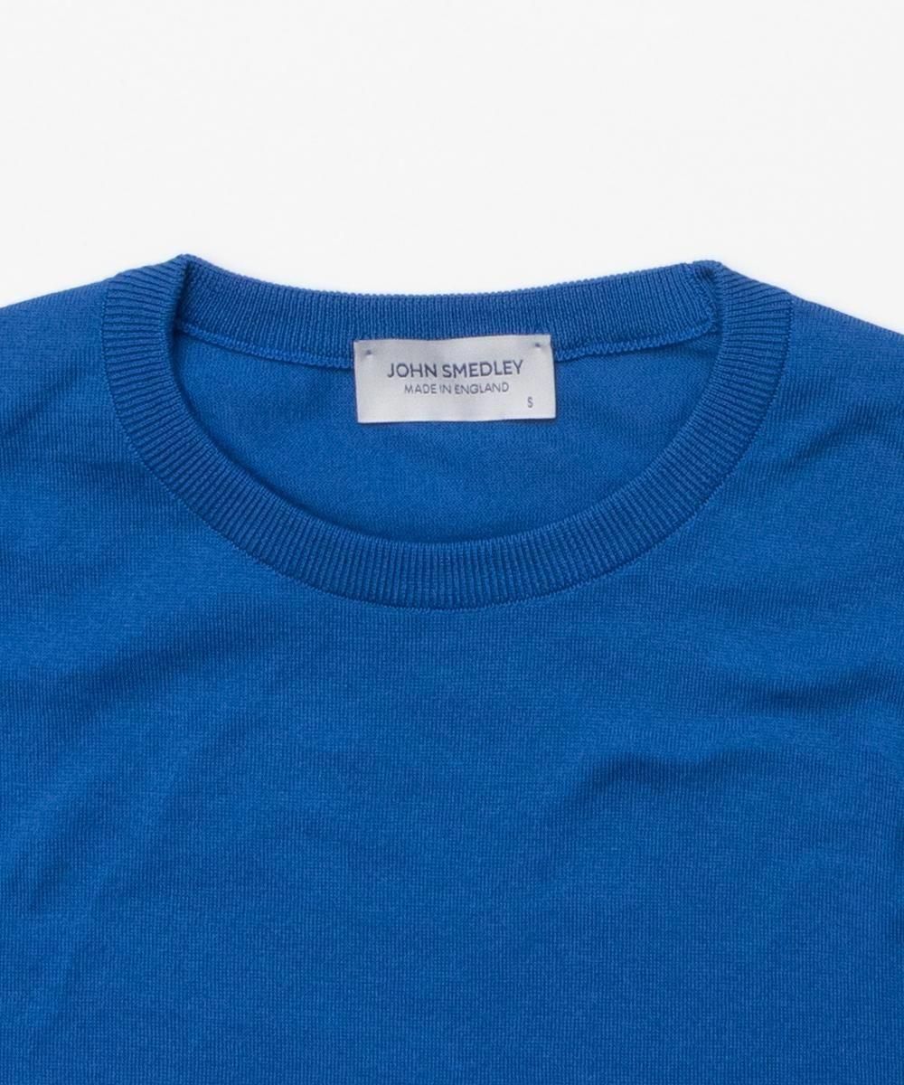 半袖コットンニットTシャツ / KIELL / 30G MODERN FIT / ブルー