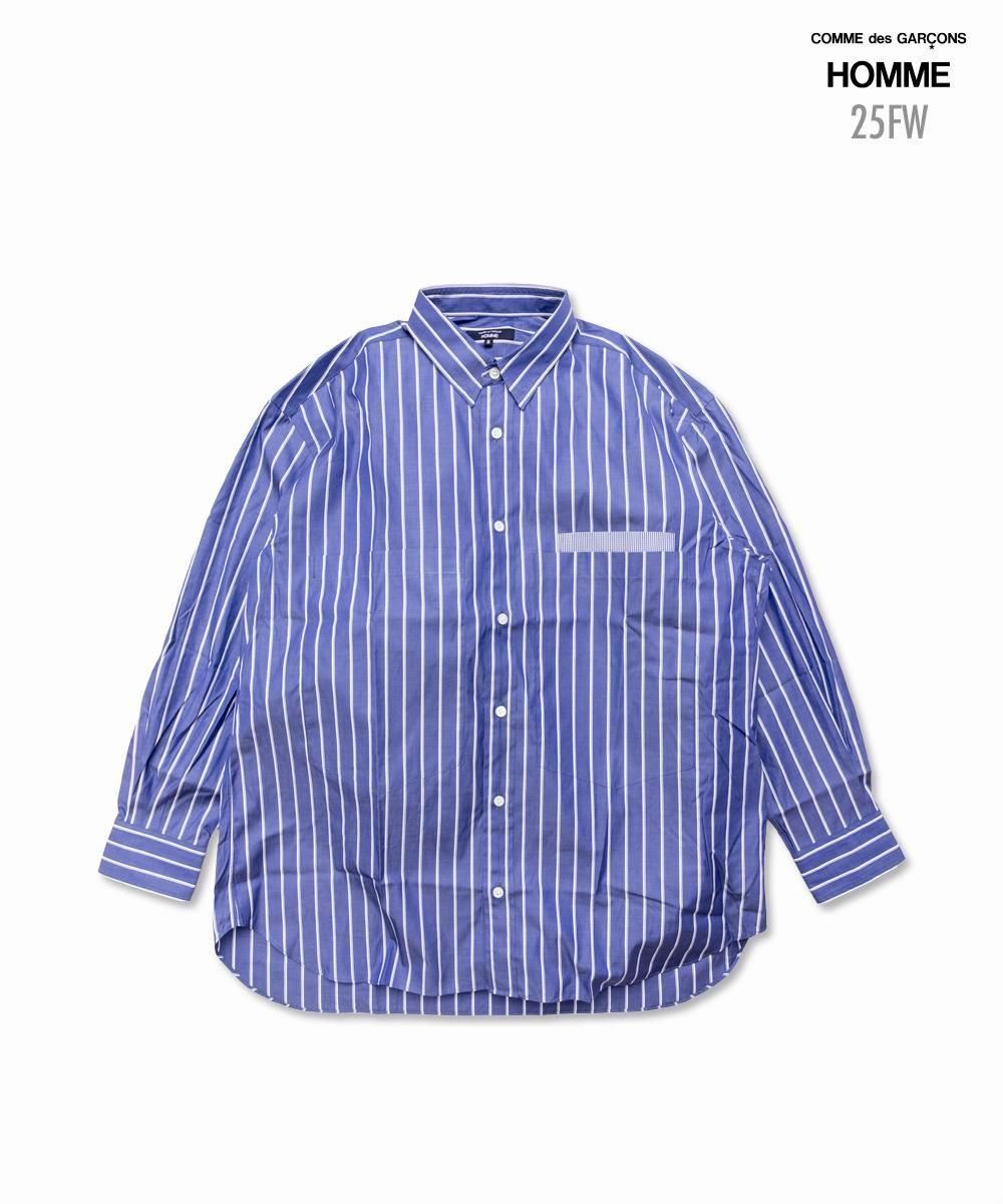 【25FW】COMME des GARCONS HOMME 綿ストライプシャツ 25FW】COMME des GARCONS HOMME 綿ストライプシャツ シャツ