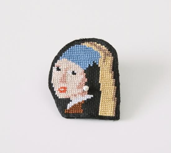 クロスステッチ刺繍図案 「　真珠の耳飾りの少女　」