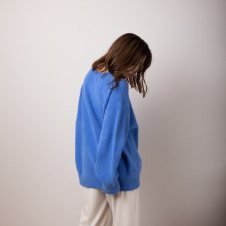 cotton mole oversize knit with.006 blue 