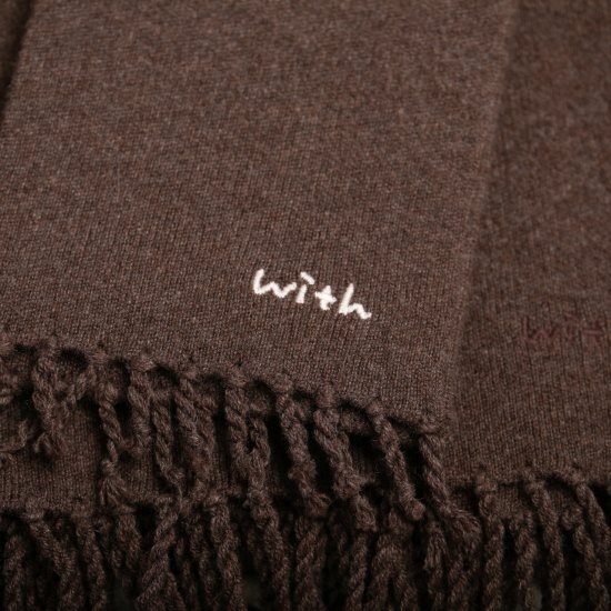 cashmere100%大判muffler イタリア製 最高級カシミヤ素材ニット大判マフラー - withおしゃれでシンプルな犬服お揃いペットブランド