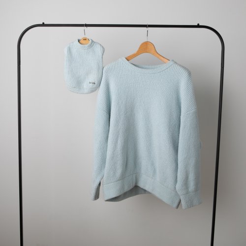 <img class='new_mark_img1' src='https://img.shop-pro.jp/img/new/icons14.gif' style='border:none;display:inline;margin:0px;padding:0px;width:auto;' />SETsoft cotton oversize knit  pastel  blue 