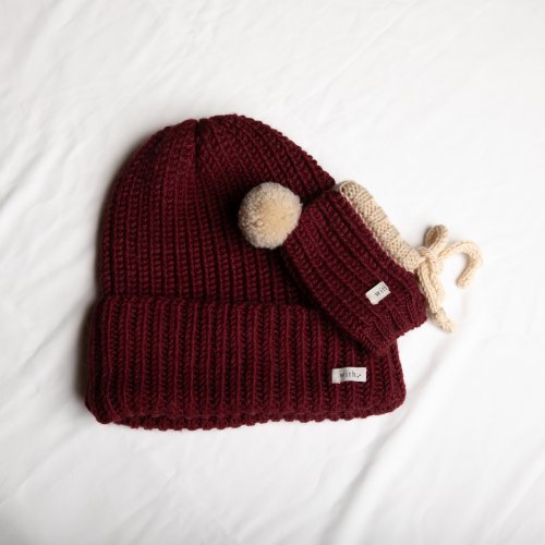 SETbeanie  dark red 