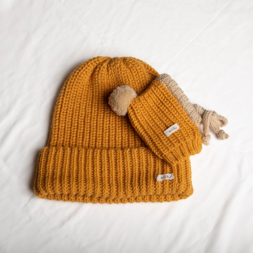 SETbeanie  yellow 