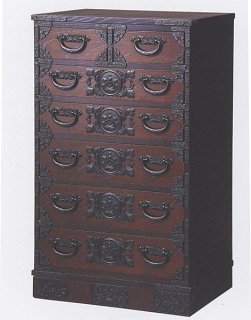 ̱ݻýڡ6145100䥭Zelkova folk art chest of drawers