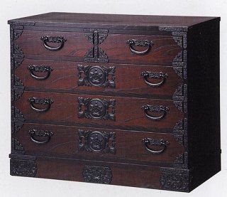 ̱ݻýڡ884570䥭Zelkova folk art chest of drawers
