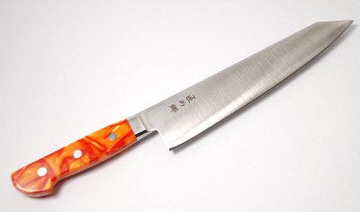 210ƥ쥹󥸡åɡSantoku Kiritsuke 210 Stainless Steel Orange/Red