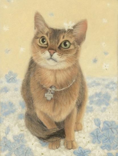 額装付きペット遺影とメッセージ（四つ切サイズ） - Pastel de Neko!