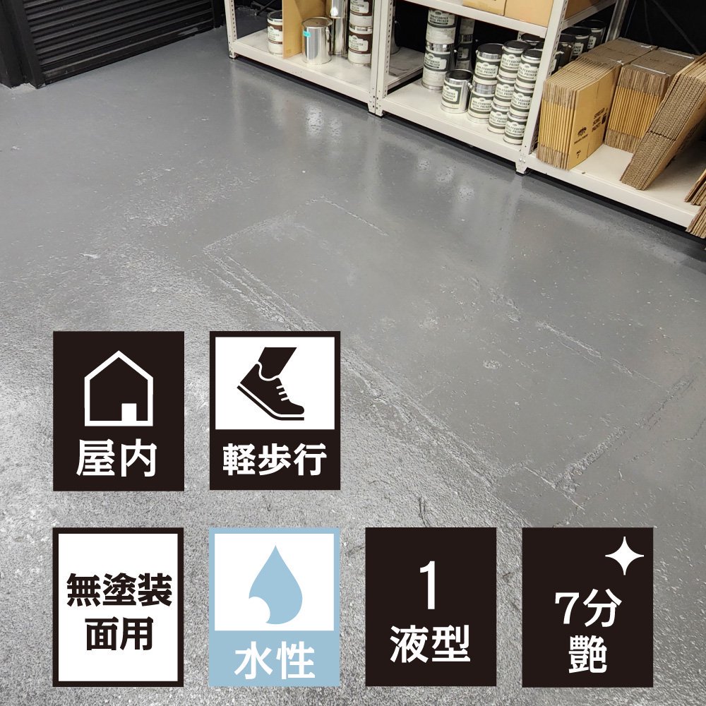 屋内倉庫床を自分で塗る塗料＆塗装道具セット とにかく塗りやすい！塗料初心者におすすめ【水性1液型】 -  塗りたい場所から最適な床用塗料が選べる「床塗り.shop」 タカラ塗料公式