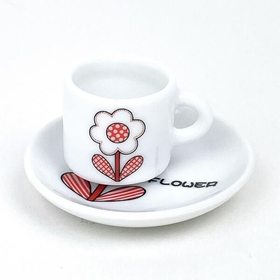 内藤ルネ ミニチュア カップソーサー (Flower) ホワイト キッチン RUNE 内藤ルネ ミニチュア カップソーサー (Flower) ホワイト キッチン RUNE