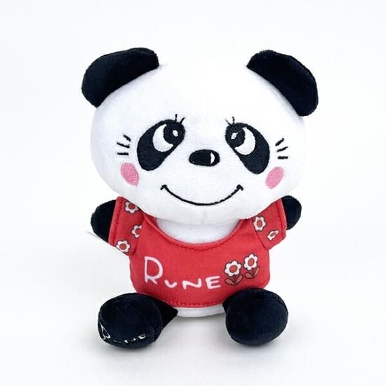 内藤ルネ ぬいぐるみ ルネパンダ M Tシャツ レッド人形 インテリア