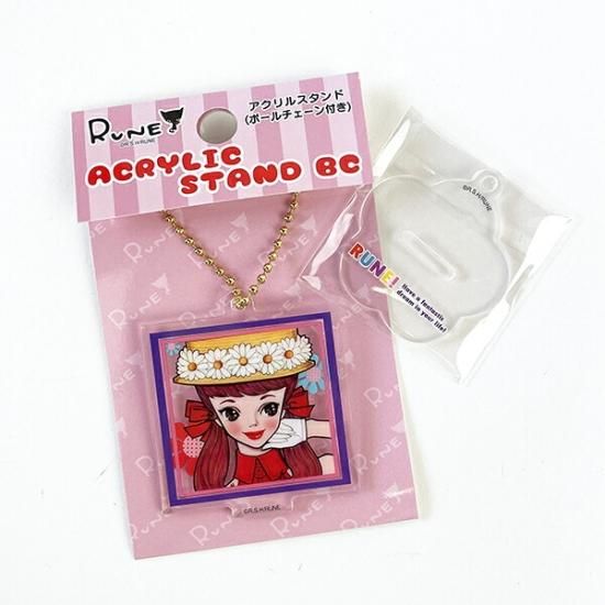 内藤ルネ アクリルスタンド ボールチェーン RUNEGIRL HAT アクスタ