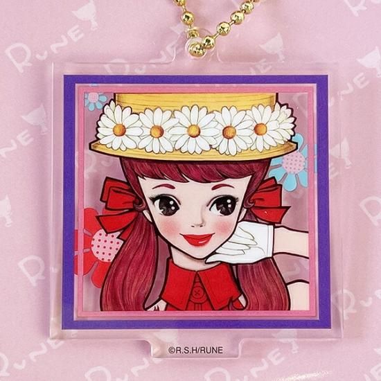 内藤ルネ アクリルスタンド ボールチェーン RUNEGIRL HAT アクスタ