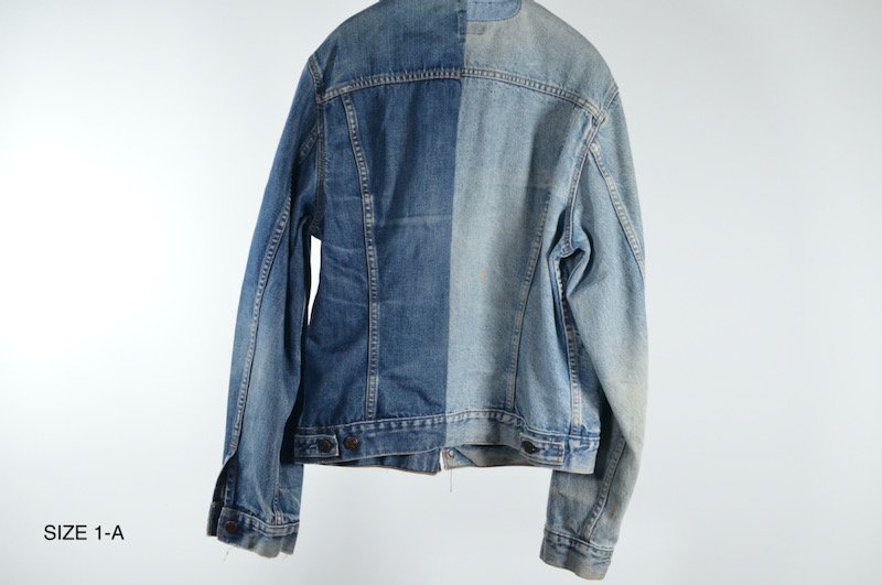 SUNNY SIDE UP （サニーサイドアップ 通販）リメイクデニム. REMAKE 2FOR1 NO COLLAR DENIM JACKET.古着 リメイク.COMPASS WEB SHOP.コンパス 通販