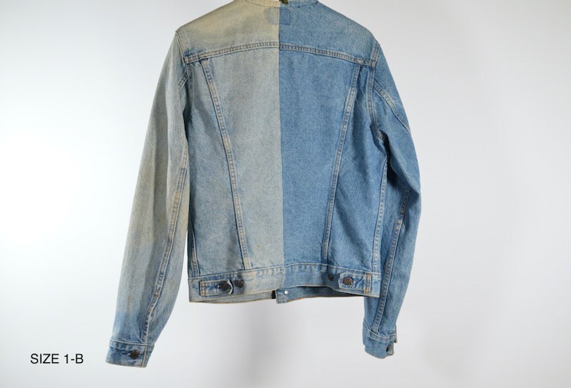 SUNNY SIDE UP （サニーサイドアップ 通販）リメイクデニム. REMAKE 2FOR1 NO COLLAR DENIM JACKET.古着 リメイク.COMPASS WEB SHOP.コンパス 通販