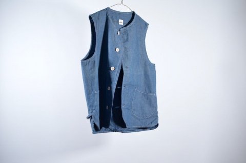 ARAN CHAMBRAY VEST