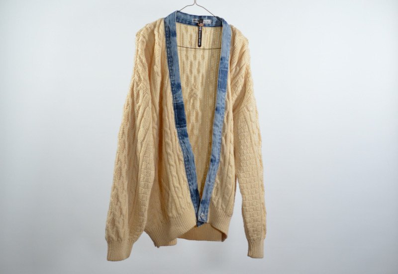 {$history[num].s_expl}> REMAKE DENIM PIPING CARDIGAN 