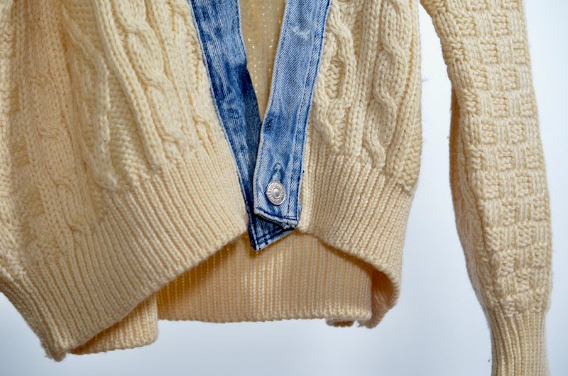 {$history[num].s_expl}> REMAKE DENIM PIPING CARDIGAN 