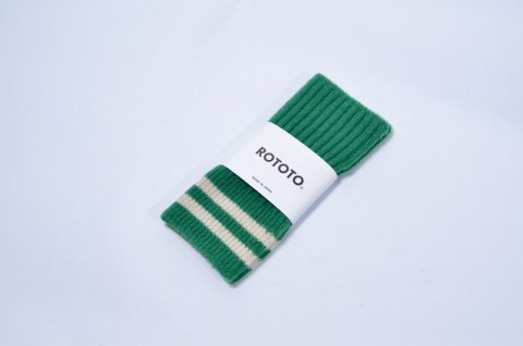 ROTOTO STRIPE SEAMLESS HAND WARMER MERINO LAMBS WOOL