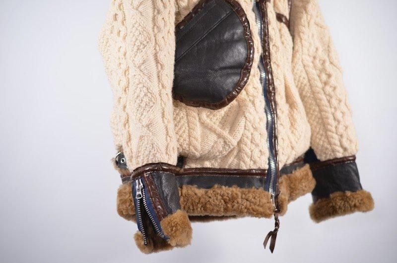 SHINYA NOMOTO Vintage Fisherman Mouton B-3 type Jacket