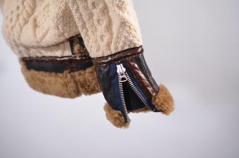 SHINYA NOMOTO Vintage Fisherman Mouton B-3 type Jacket