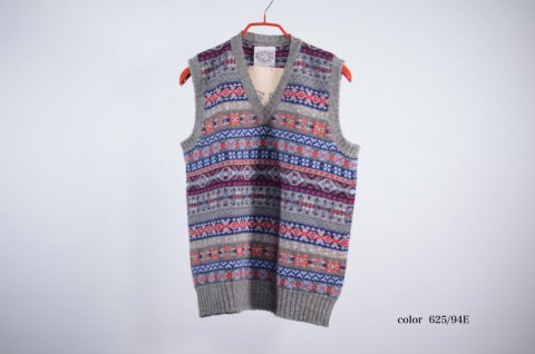 JAMIESON'S JAMIESON'SFAIR ISLE SWEATER V-NECK VEST