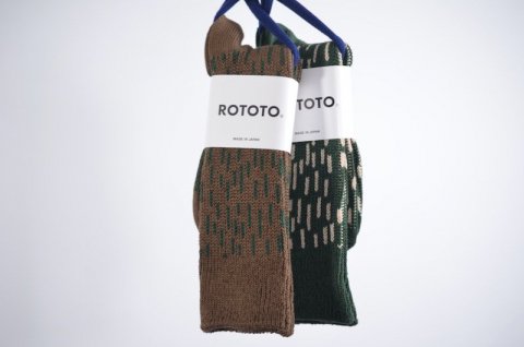 ROTOTO RAIN DROP CREW SOCKS