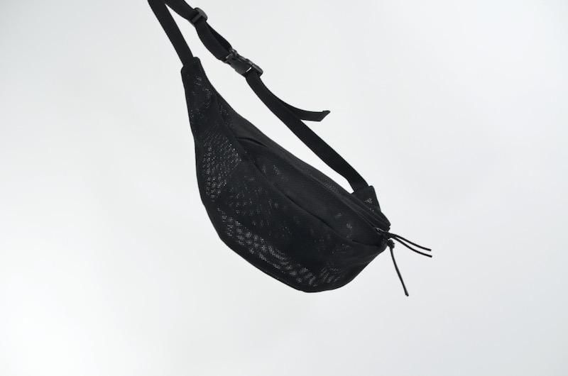【KaILI × awasa】COTTON MESH WAIST POUCH 黒 KaILI - カイリ】KaILI×awasa COTTON MESH WAIST POUCH - BLACK