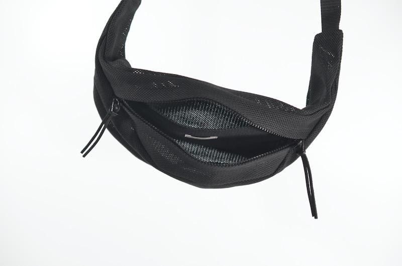 【KaILI × awasa】COTTON MESH WAIST POUCH 黒 KaILI - カイリ】KaILI×awasa COTTON MESH WAIST POUCH - BLACK