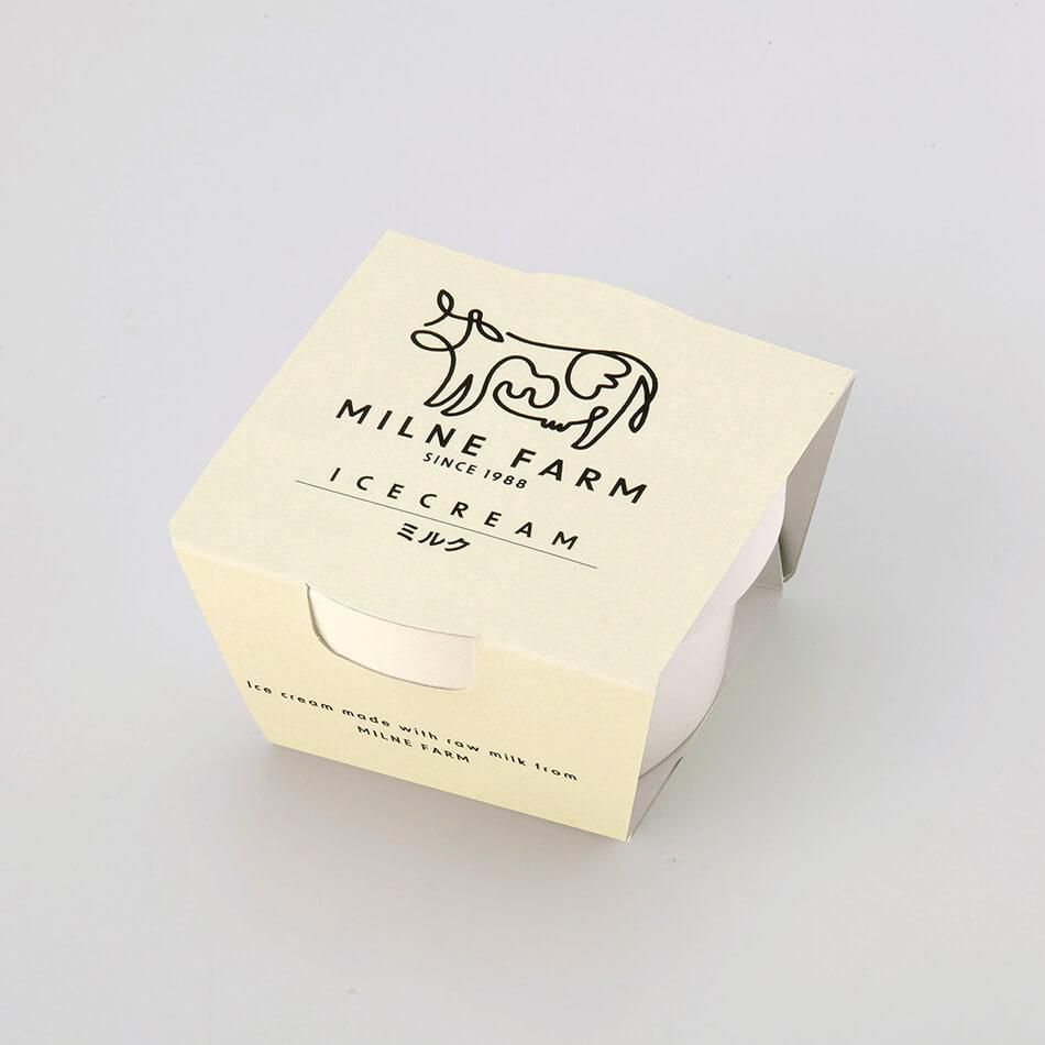 ミルン牧場の牛乳で作ったアイスクリーム ミルク90ml | ミルクの味を